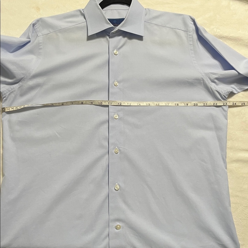 David Donahue Men's Slim Light Blue Shirt - Picture 9 of 12